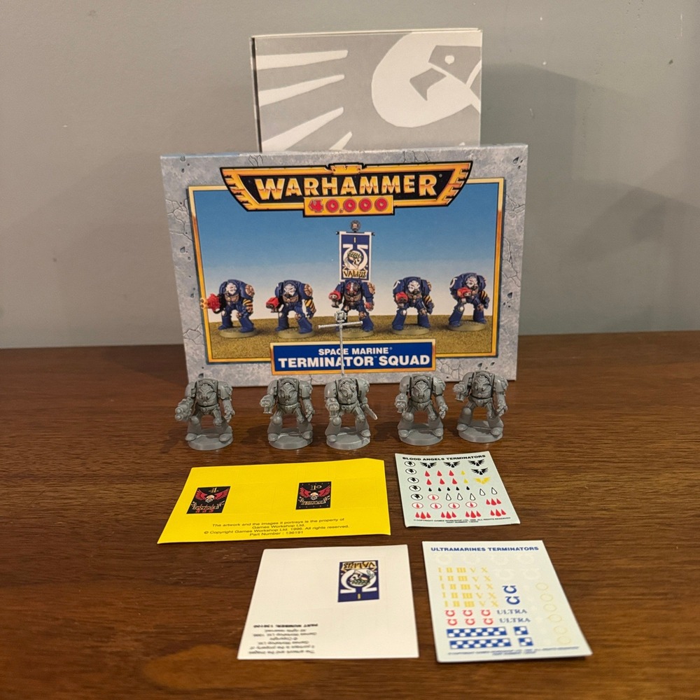 Games Workshop Warhammer 40k Space Marine Terminator Squad Miniatures Built OOP